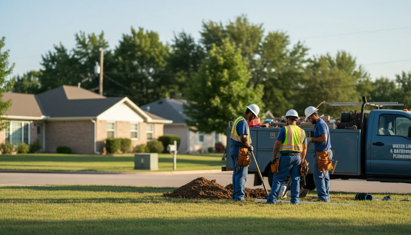 Residential water line and bathroom plumbing service in Marionville, MO